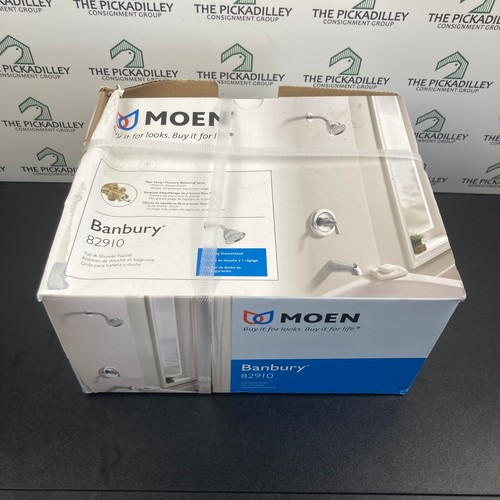 Moen Banbury 82910 Chrome Tub and Shower Faucet Set New In Box - Picture 3 of 9