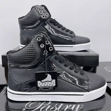 Pastry Women's Size 7.5 Shoes Black White Comfort High Top Fashion Dance Sneaker