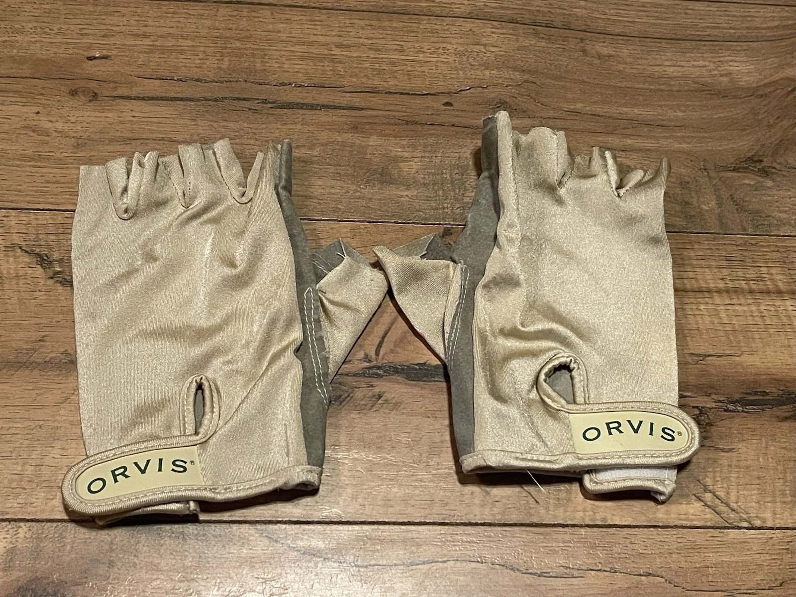 Orvis Imitation Suede Blend Lightweight Fingerless Gloves Men's Size XLarge EUC