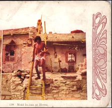 Moki Indian At Home--Stereoview #LD44