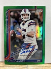 2025 Topps Chrome Josh Allen #BA-JAL Green Refractor 30/99 JERSEY # Auto (AU)