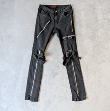 Tripp NYC Bondage Pants Adult Size 28 Slim Skinny Leg Zipper Punk Goth Emo Punk