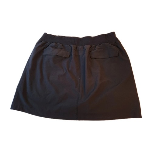 Quince Womens Skort Size Large Black Performance Tech Athletic Skirt Zip Pockets - Picture 2 of 20