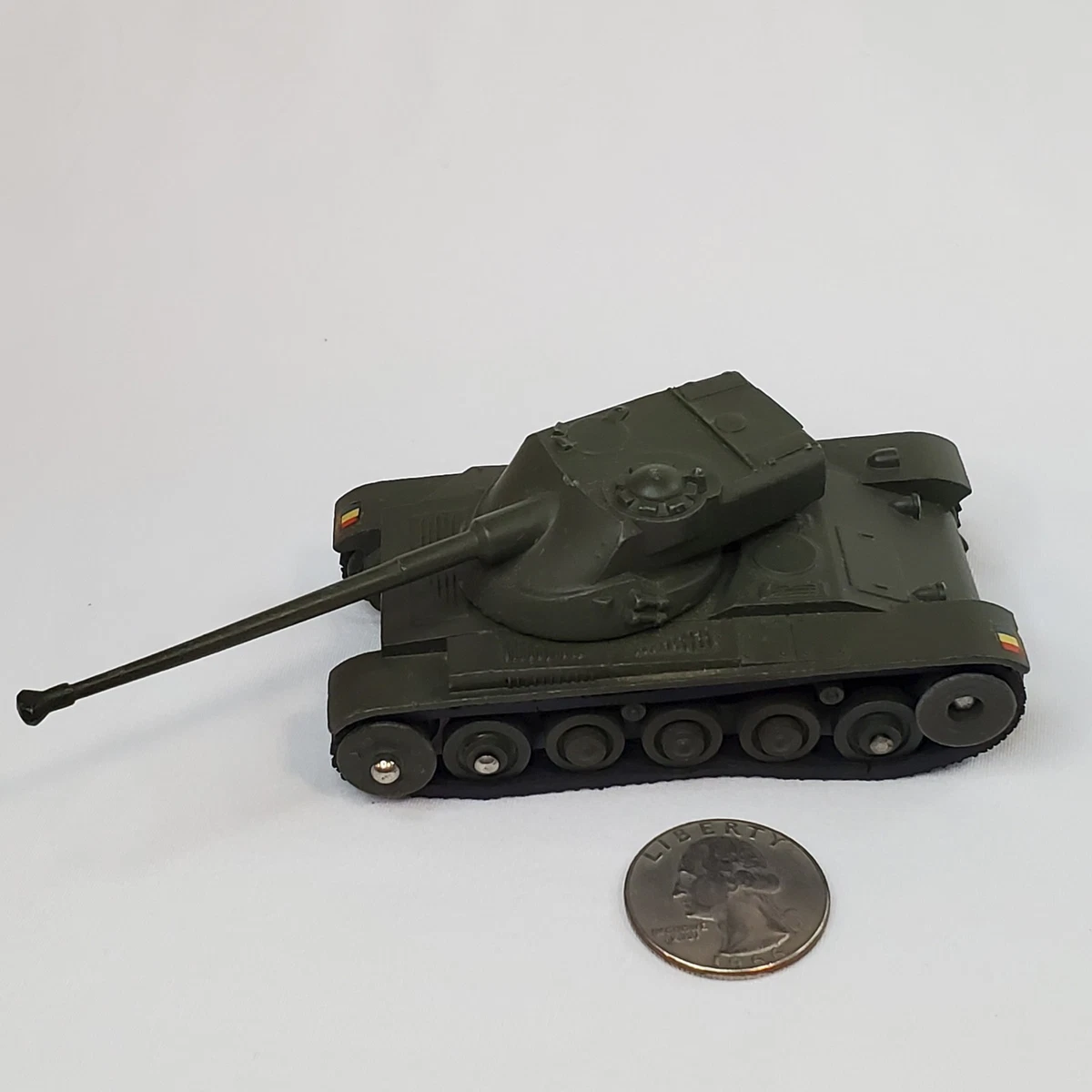 Jouet Ancien Char Militaire En Tôle Lithographiée - Mechanical Toy Gama Battle Tank - Années 1950