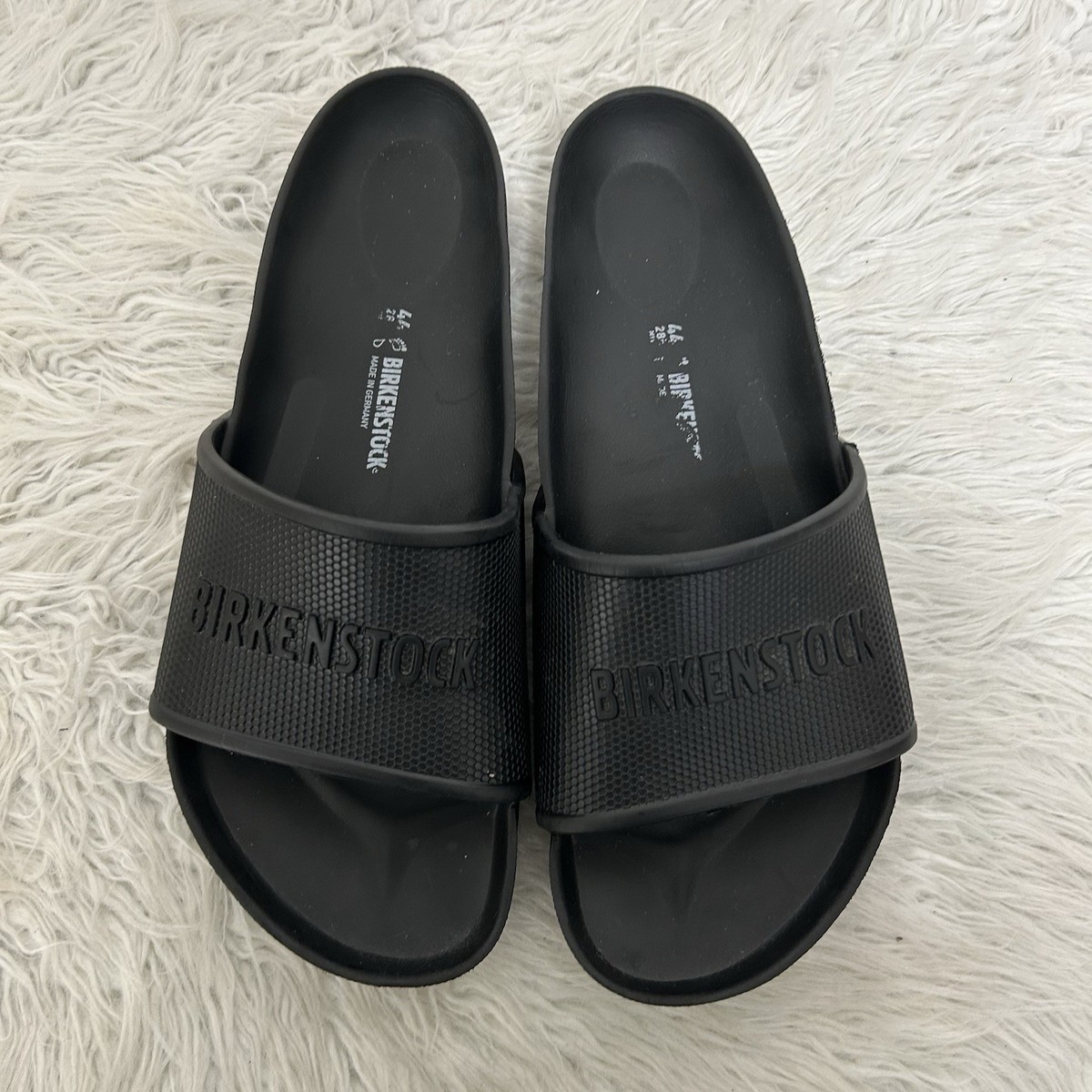 Birkenstock Barbados EVA Black Regular Spellout Logo Slides Unisex Sandal M9 L11 Birkenstock Barbados EVA Black Regular Spellout Logo Slides  main image 4