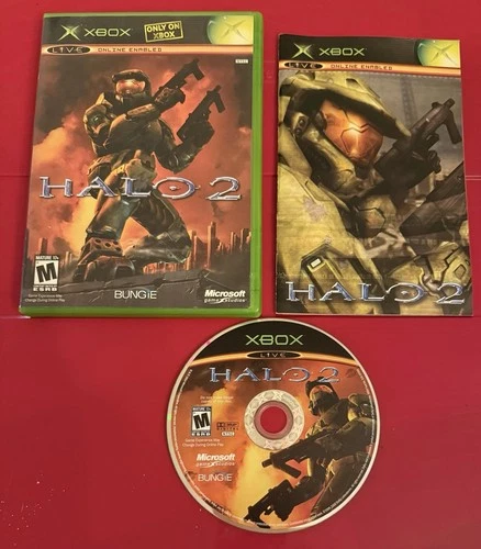 Halo 2 (Xbox, 2004) With Manual, Bungie, Microsoft Live