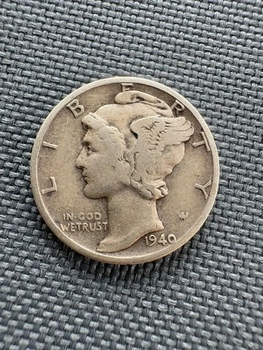 1940 Mercury Dime | 90% Silver | Exact Coin Shown | Good Condition | COA | #427