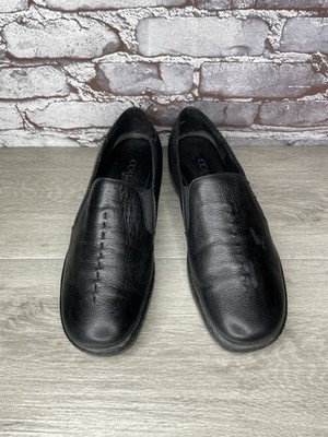 C C Hughes Flora Loafers Slip On Black Leather Comfort Shoes Women 11M US/42EU