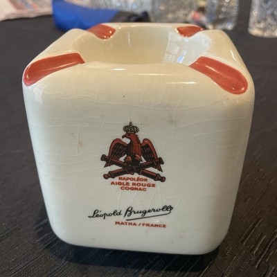 Léopold Brugerolle Napoléon Aigle Rouge Cognac Collectible Ashtray Playing Card
