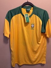 CBF Brasil Soccer Jersey Neyman Jr #10 Mens L National Team Yellow Green NWT