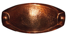 Hand Planished Solid Copper Metal Arts & Crafts Two-Handled Tray 59cm by 29cm