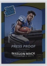2017 Panini Donruss Rated Rookie Press Proof Gold 40/50 Marlon Mack #302 p8v