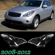 For Infiniti EX25 EX35 2008-12 A Pair Front Headlight Headlamp Lens Cover Clear
