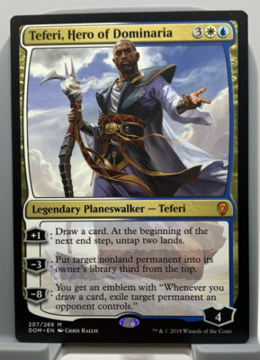 Teferi, Hero of Dominaria - NM - Dominaria Mythic White Blue Planeswalker -  MTG | eBay