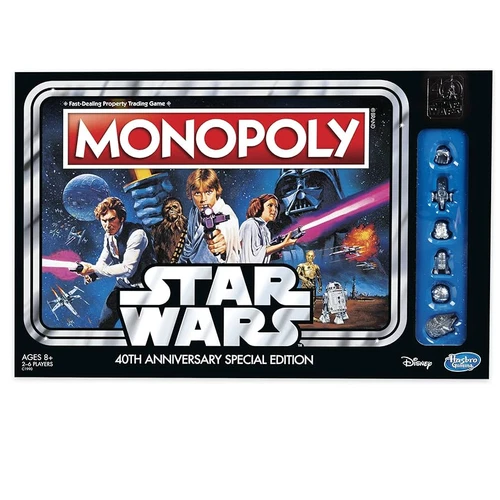 Sealed New Star Wars Monopoly 40th Anniversary Special Edition Board Game Hasbro