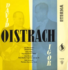 OISTRAKH Violin Recital LECLAIR KODALY WIENIAWSKI SARASATE Eterna 720048 10" GG3