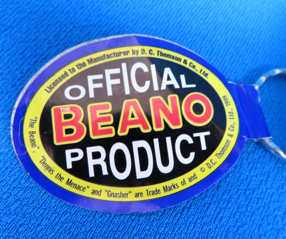 DENNIS THE MENACE * GNASHER soft toy METAL KEYRING official BEANO * NEW WITH TAG - Image 3 of 4