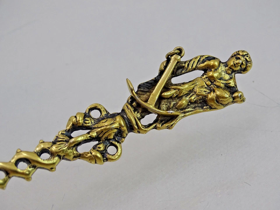 RARO PLATA ANTIGUA - CUCHARA DORADA ALEMANIA HANAU SIGLO XIX esterlina # 2 Foto 4 de 4