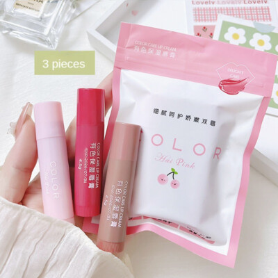 3 Colors Moisturizing Diluting Lip Lines Tinted Lip Balm Anti-dry Plump Lip Wate