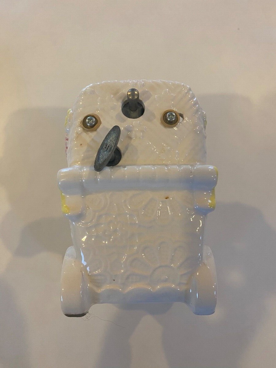 Vintage White Pink & Blue Baby Stroller Planter Nursery - Ardco C