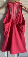 Alo Tank Top Womens Athletic Pink Racerback Mesh Built in Bra Sz Small? Flaw