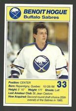 Benoit Hogue Buffalo Sabres Team Issued Hockey Postcard A