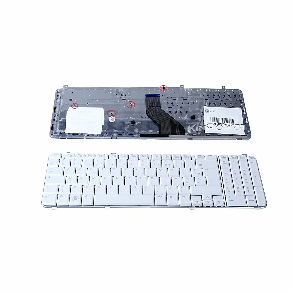 Clavier Azerty français pour ordinateur portable HP Pavilion dv6 dv6-1000 dv6-2000 blanc