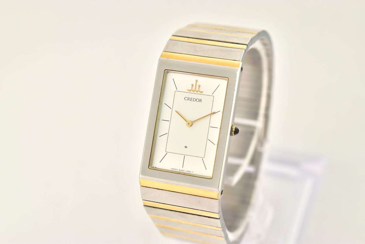 Vintage Seiko CREDOR 8420-6400 22K SGP Square Women's Quartz Vintage Seiko CREDOR 8420-6400 22K SGP Square Women's Quartz