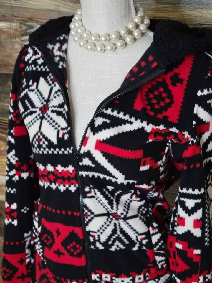 Ralph Lauren Polar Multicolor Vacaciones Cárdigan Suéter con Capucha Talla XS Foto 3 de 4