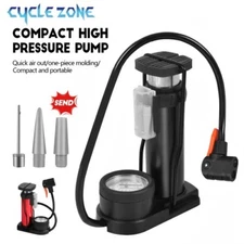 Bicycle Tire Air Pumps with Pressure Gauge Universal Small Home Floor Pump 