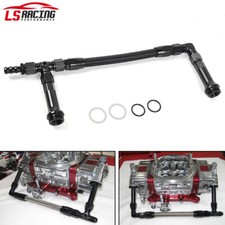 Braided An6 Dual Feed Carb Fuel Line Double Pump Fit 4150 Holley Carburetor