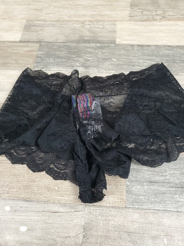 Hanky Panky Open Gusset Brief Panties Size Medium NEW Black - Picture 5 of 8