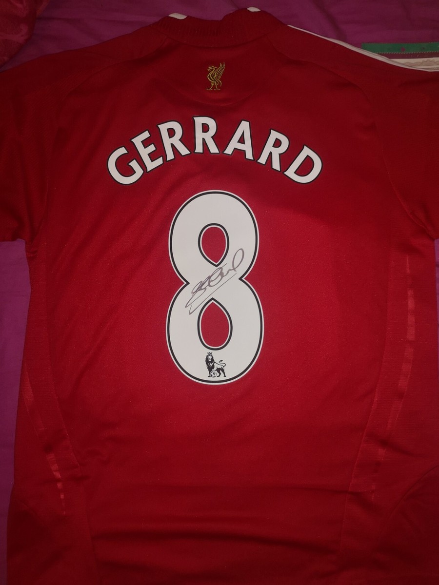 Signed Steven Gerrard FC Liverpool Shirt with COA