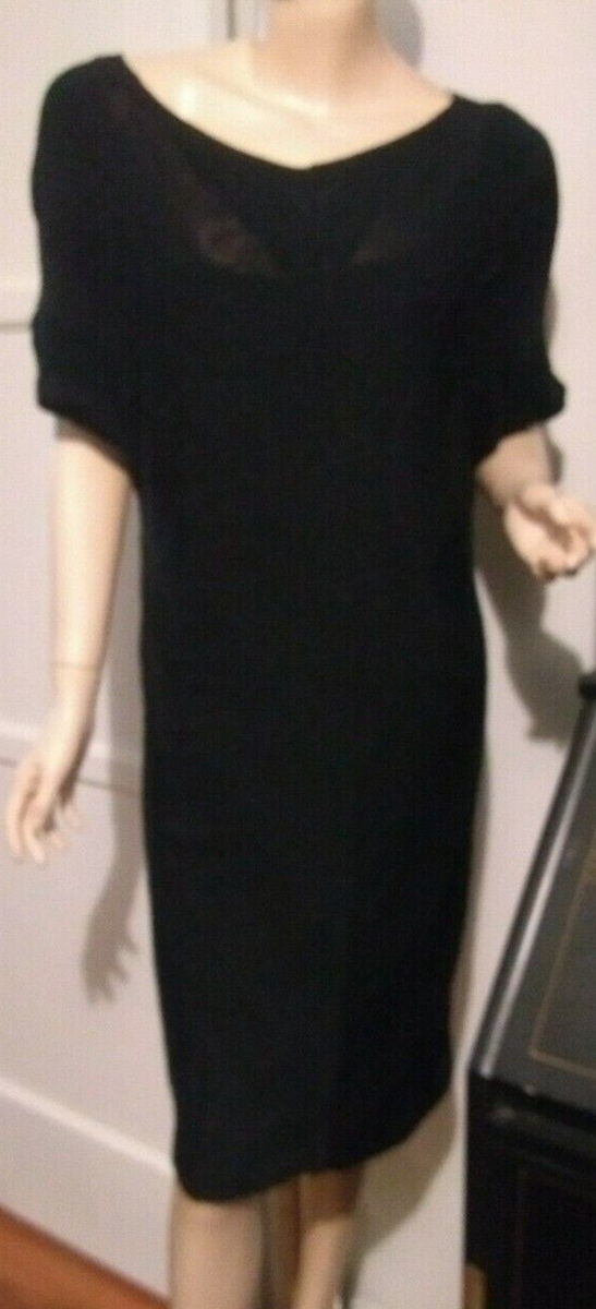 Lauren Ralph Lauren Women's Holiday Black Knit Dress w/Black Slip Sz. M |  eBay