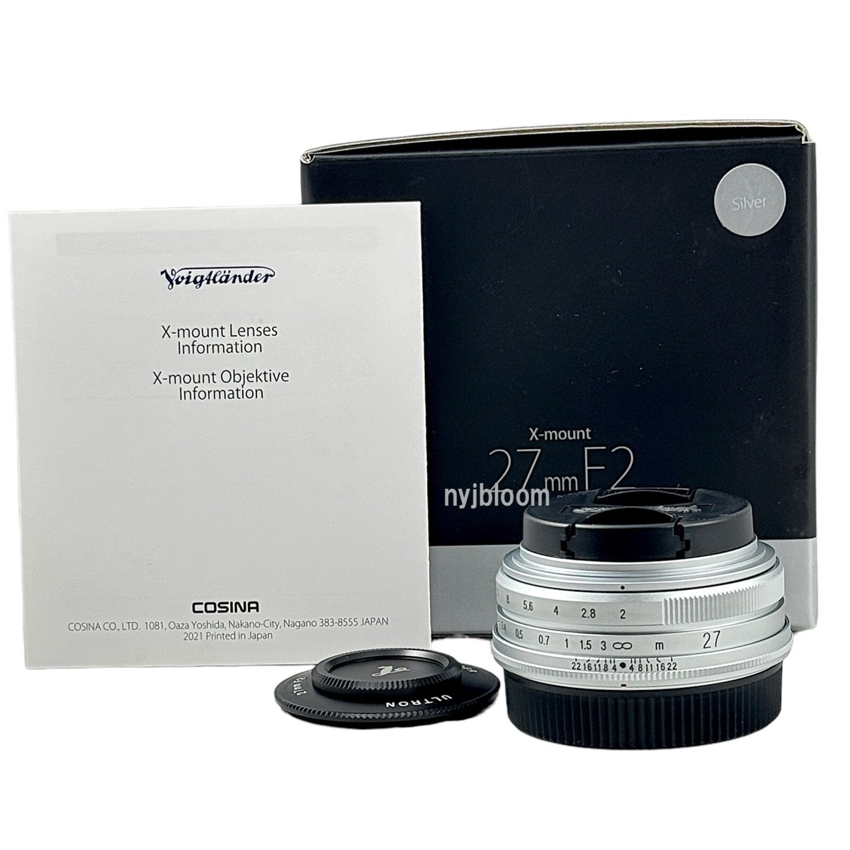 New VOIGTLANDER Ultron 27mm F2 FUJI X Mount Lens (SILVER