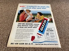 PPOBK19 ADVERT 14X11 GLEEM TOOTHPASTE WITH GL-70