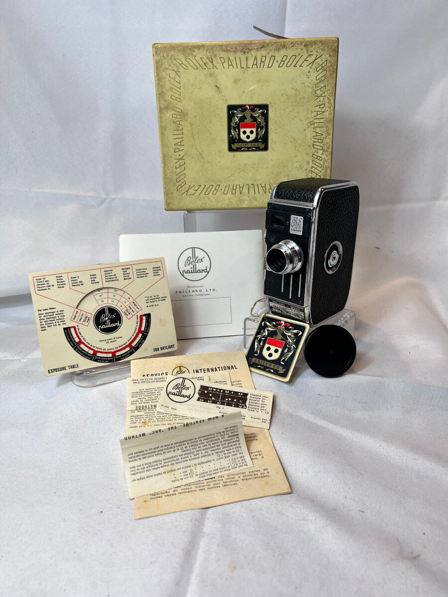 Paillard-Bolex C8 8mm Movie Cine Camera 1957 Paperwork In Paillard-Bolex C8 8mm Movie Cine Camera 1957 Paperwork In