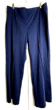 Denim  Co. Signature Reg Easy Flex Twill Wide Leg Pull-On Trouser Size XL Navy