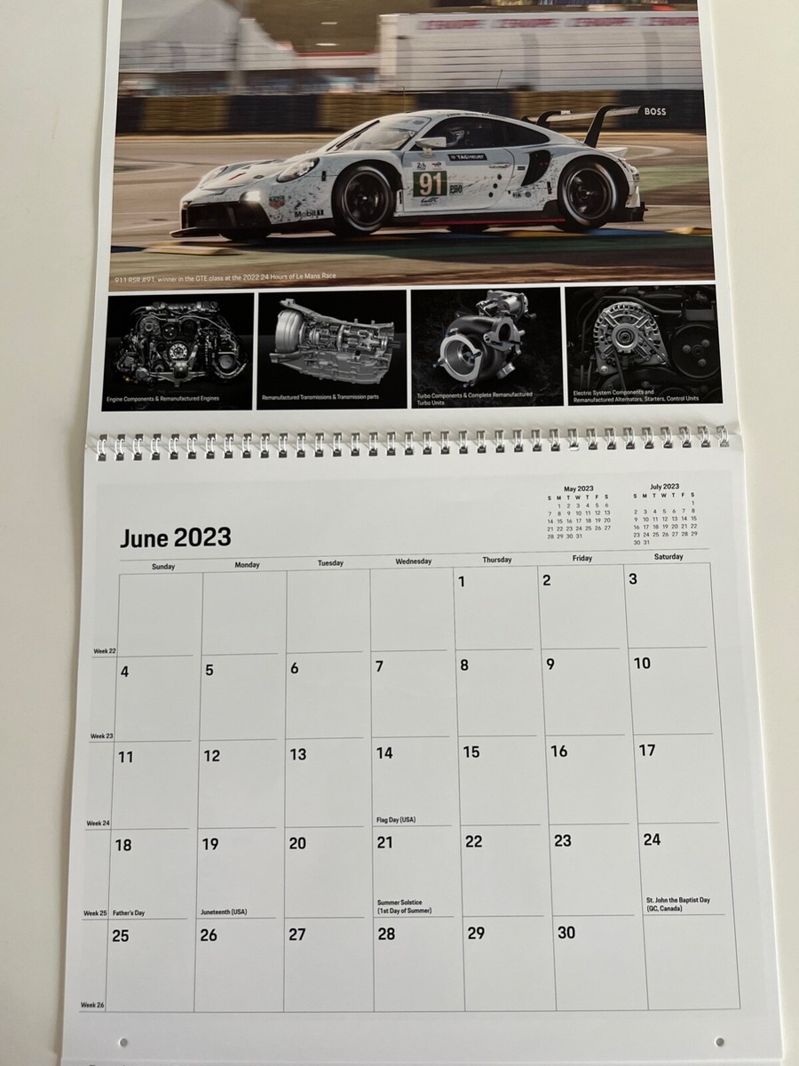 2023 Porsche Aftersales Calendar RARE Dealer Factory Calendar 13