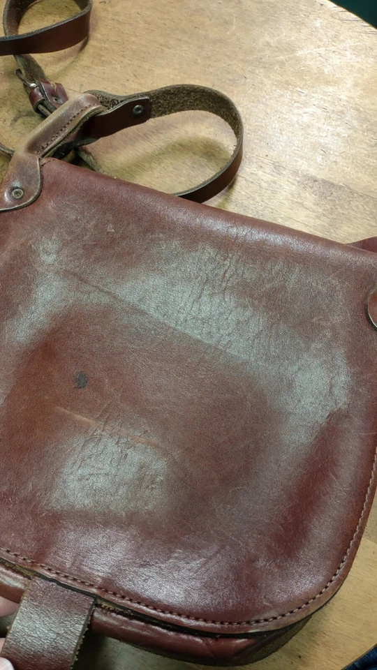 H&M Vintage Brown Leather Crossbody Bag Shoulder Bag Satchel Purse - Image 4 of 4