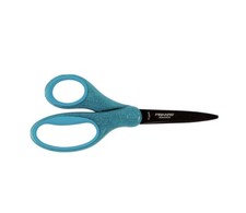 Fiskars Turquoise Glitter Comfort Grip Scissors Non Stick 7" Student Age12 
