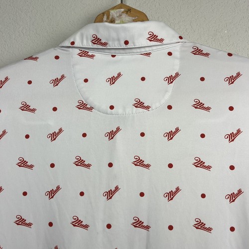 Bogey Bros Mens Golf Performance White Mulli All Over Print Stretch Size Large - Picture 10 of 12