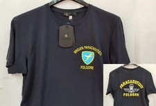 T-SHIRT TAGLIA L PARACADUTISTI FOLGORE ESERCITO PARà MAGLIA MAGLIETTA BLU SCURO 
