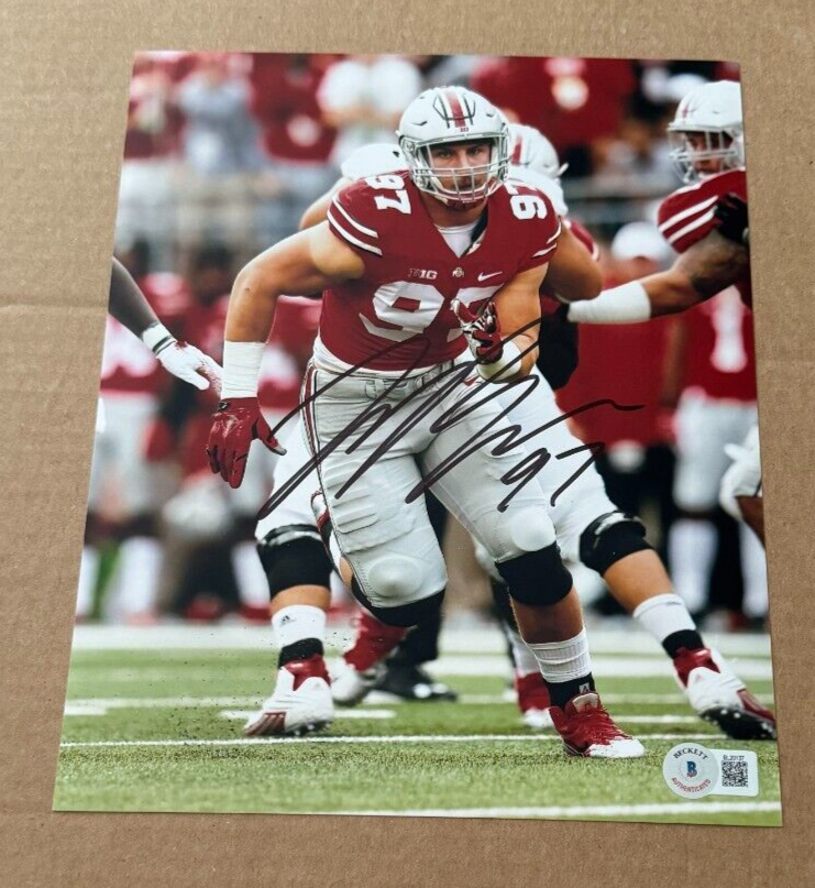 JOEY BOSA Autographed Signed Ohio State Buckeyes 8X10 PHOTO BECKETT COA AUTHENTIC 