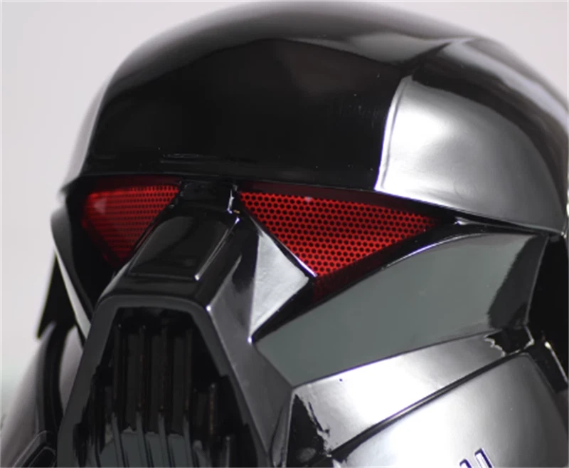 Star Wars The Mandalorian Dark Trooper Cosplay Glowing Helmet Halloween Prop - Image 3 of 4