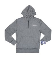 Champion All-Day MVP 1/4 Zip Hooded Lightweight Men's Pullover S NWT Grey