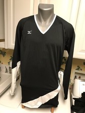MIZUNO DRYLITE Women’s LS V-Neck VOLLEYBALL Shirt Black NWT Made In USA XL