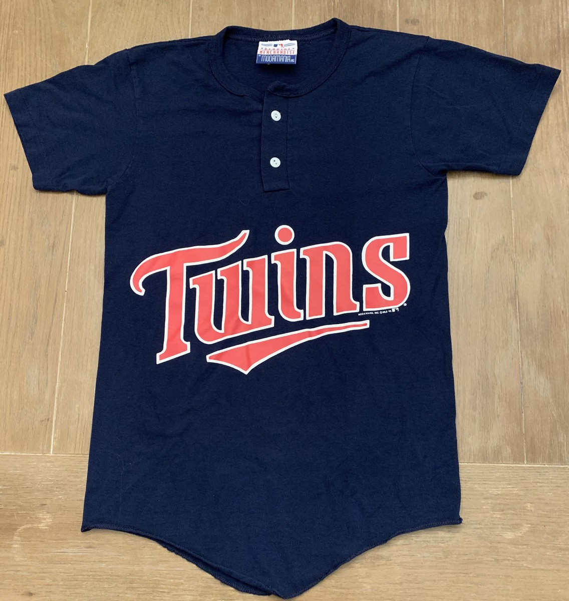 90's Minnesota Twins クーパーズタウン XL古着ゲームシャツ 90's