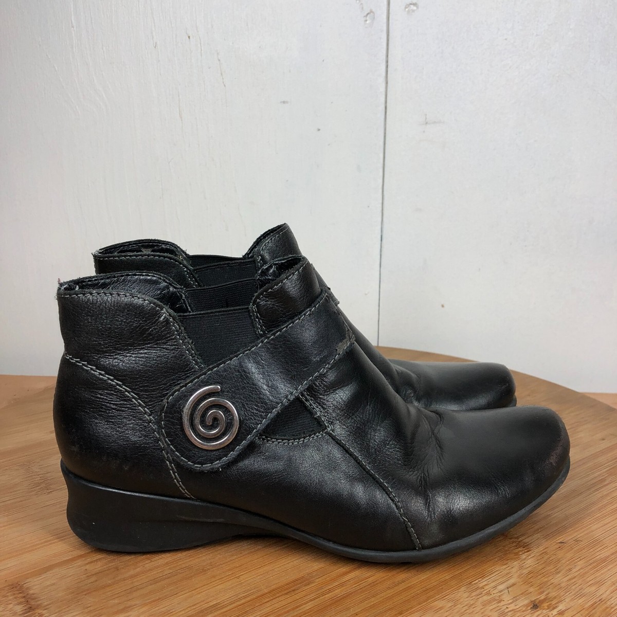 ストラップ Remonte Dorndorf Shoes 36 Womens 6 Black Leather Ankle Boots