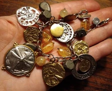 STERLING CHARM BRACELET SILPADA DRAGONFLY MIX METAL QUARTZ 925 SILVER 8.5" Ret